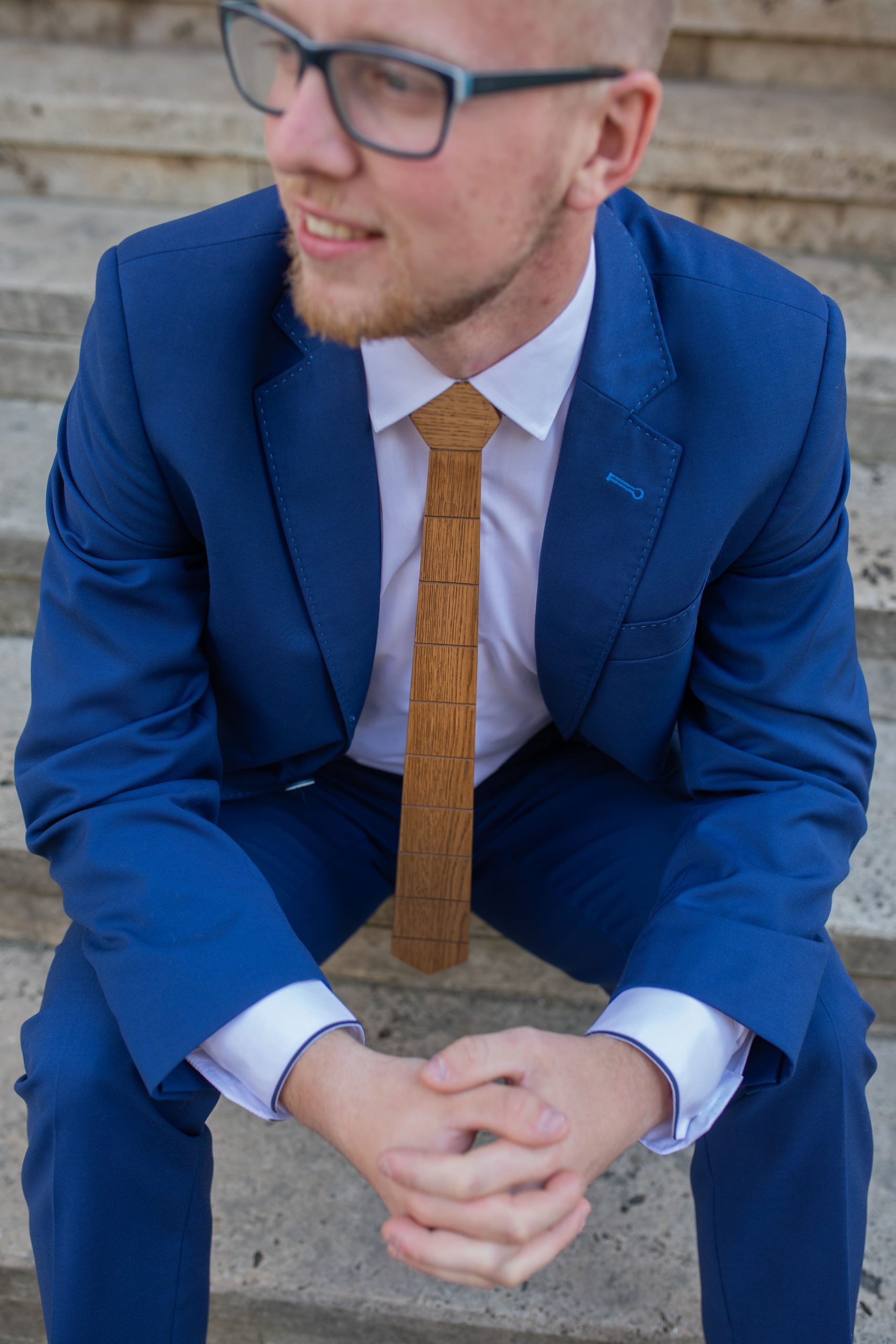 Drevená pánska kravata Classic orech "MARKstyle"