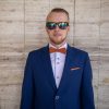 Drevený pánsky motýlik Papilio mahagón "MARKstyle"