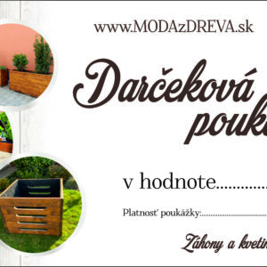 Darčeková poukážka záhony